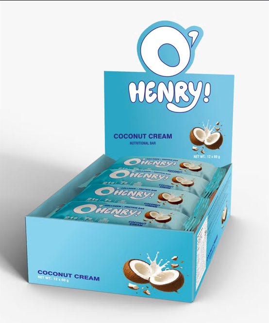 O’Henry Collagen + Protein Bar Coconut Cream (Pack of 12)