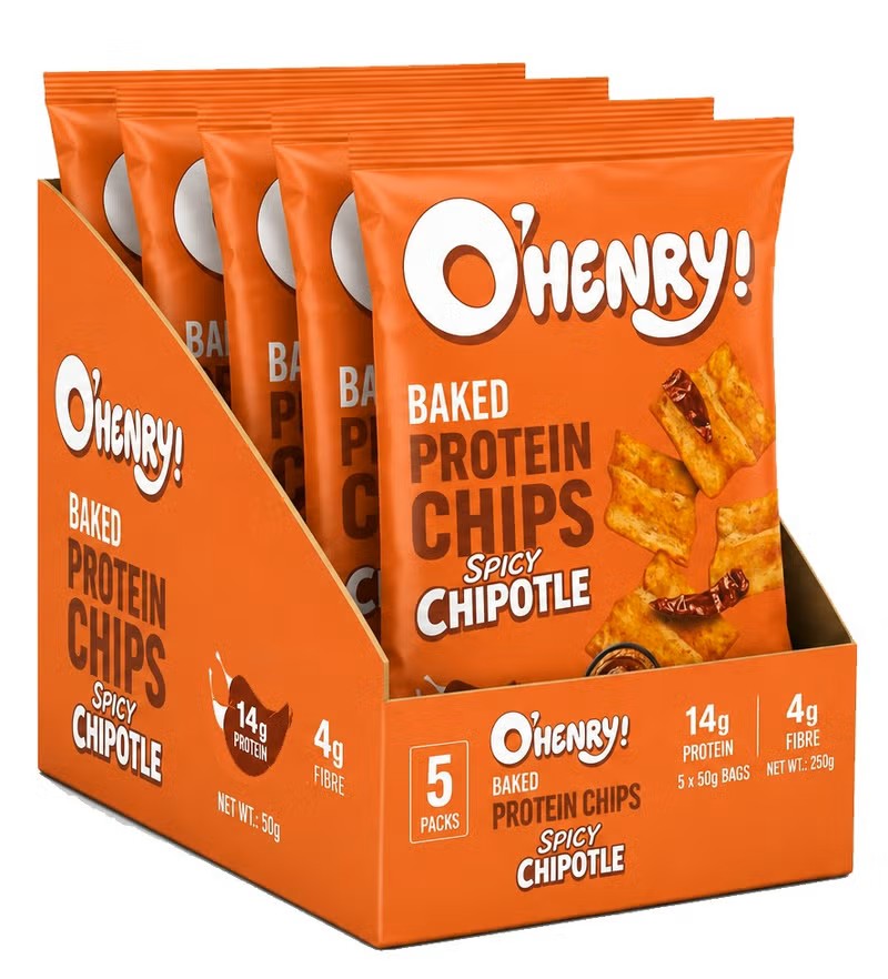 O’Henry Baked Protein Chips Spicy Chipotle (Pack of 5)
