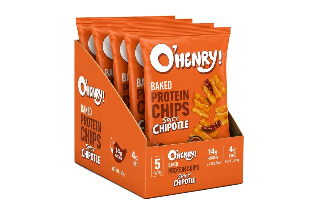 O’Henry Baked Protein Chips Spicy Chipotle (Pack of 5)