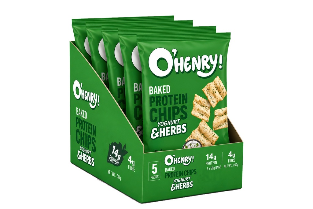 O’Henry Baked Protein Chips Yogurt and Herbs (Pack of 5)
