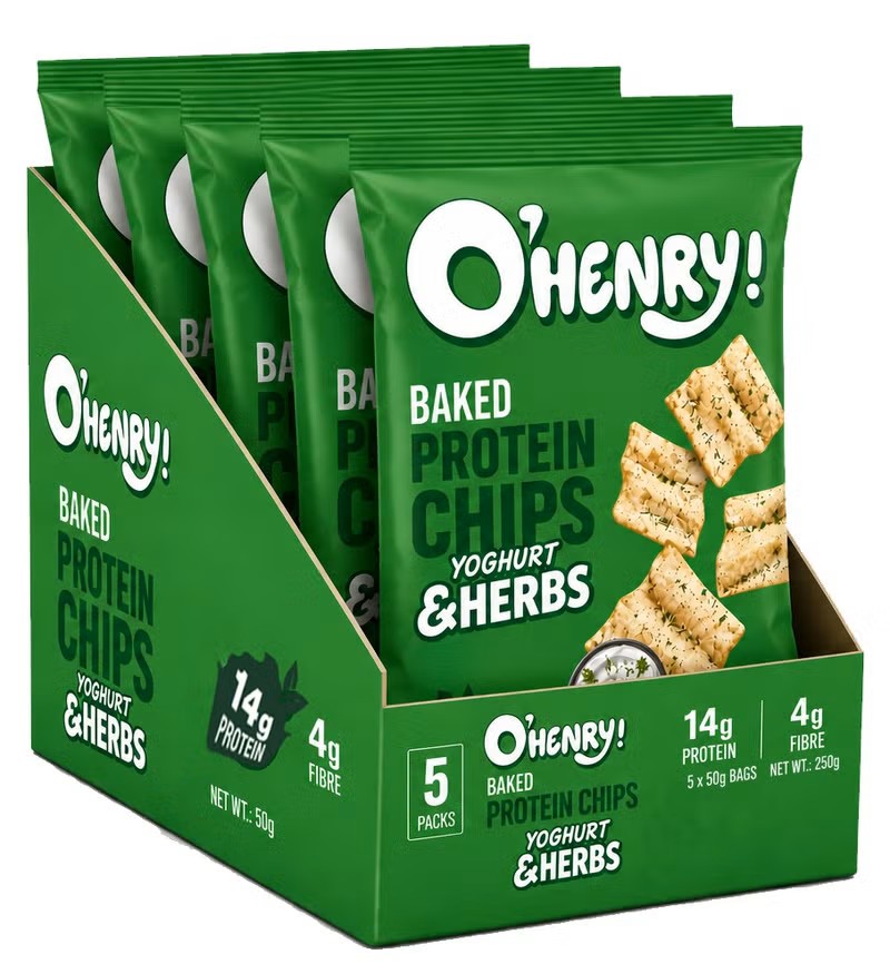 O’Henry Baked Protein Chips Yogurt and Herbs (Pack of 5)