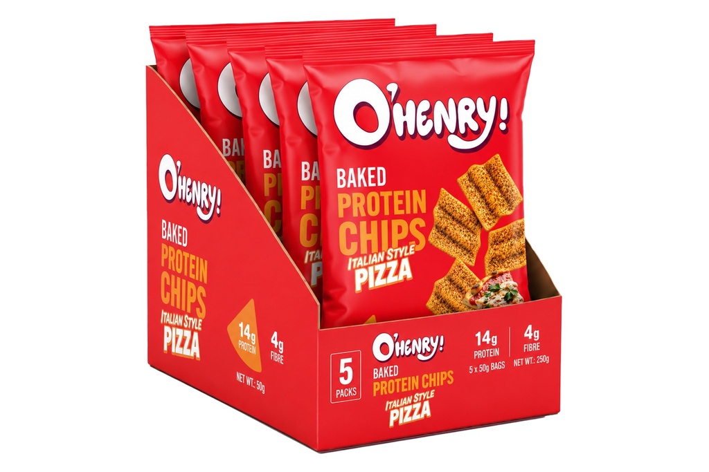 O’Henry Baked Protein Chips Italian Style Pizza (Pack of 5)