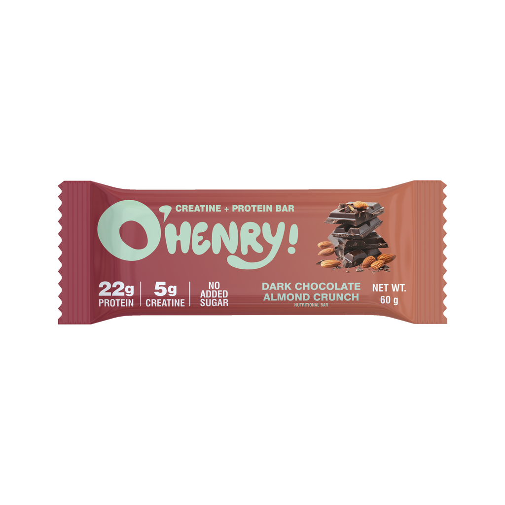 O’Henry Creatine + Protein Bar Dark Chocolate Almond Crunch 60g