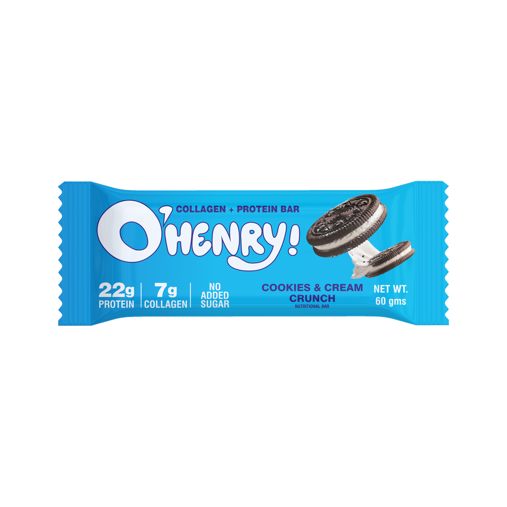 O’Henry Collagen + Protein Bar Cookies and Cream Crunch 60g