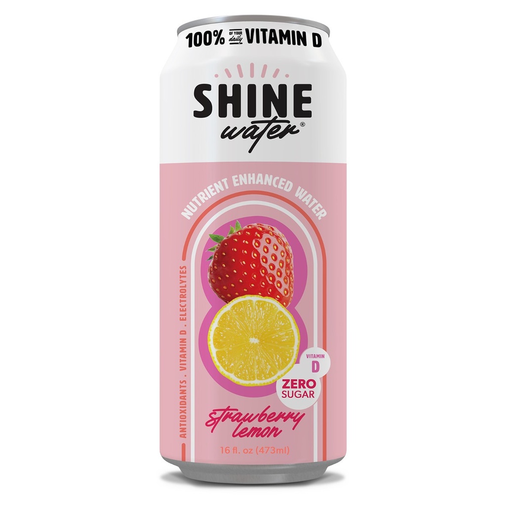 ShineWater Strawberry Lemon Vitamin D Electrolyte Drink 473ml