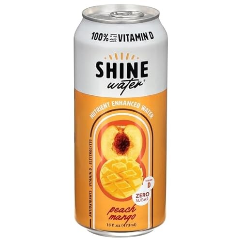 ShineWater Peach Mango Vitamin D Electrolyte Drink 473ml