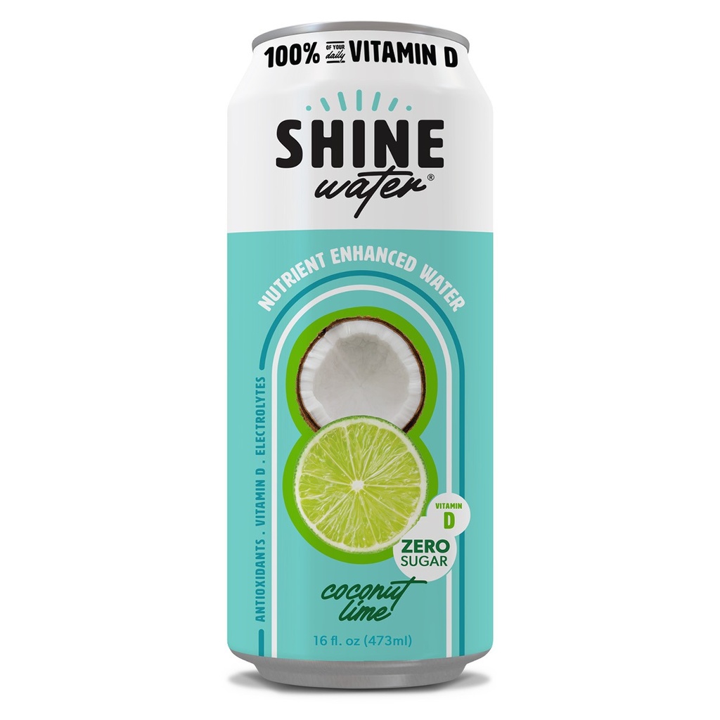 ShineWater Coconut Lime Vitamin D Electrolyte Drink 473ml