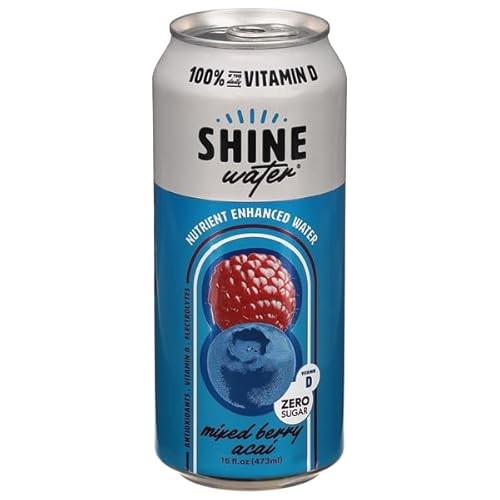 ShineWater Mixed Berries Acai Vitamin D Electrolyte Drink 473ml