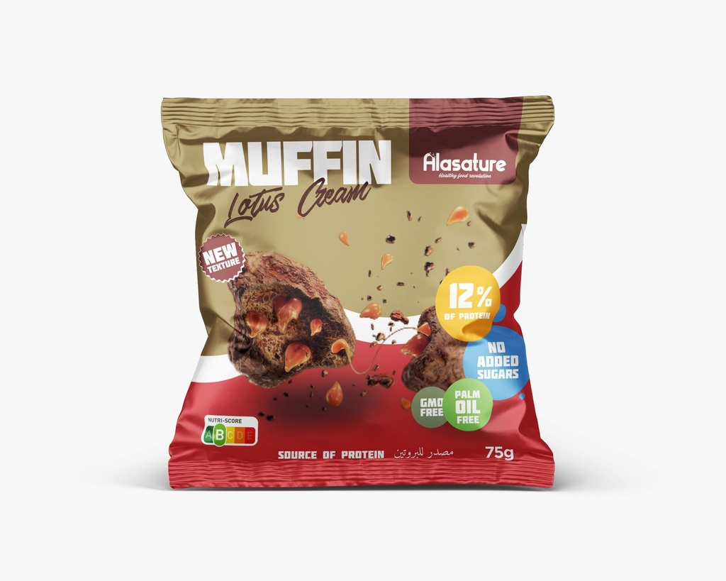 Alasature Protein Muffin Lotus Cream | 12% Protein | 50g